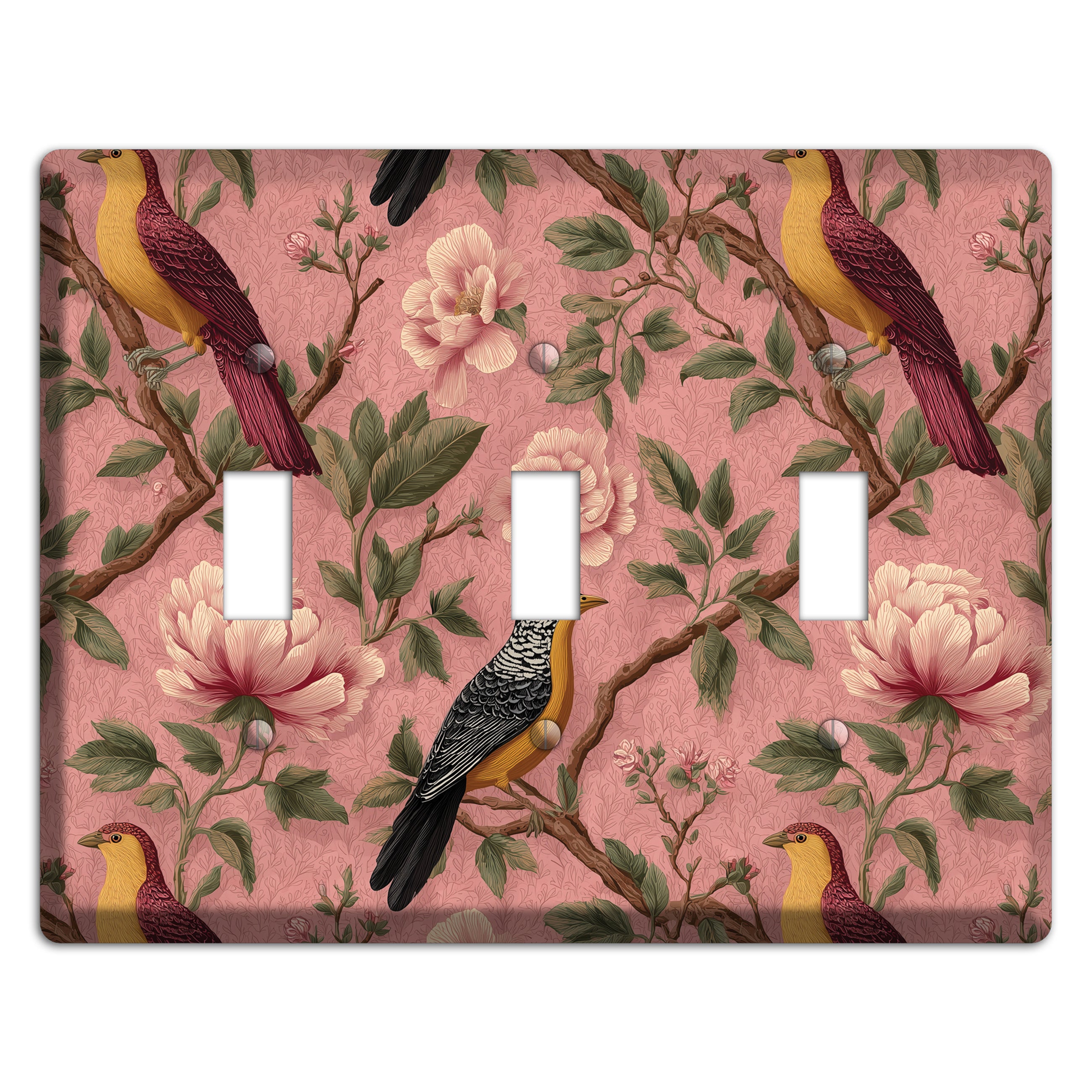 Peony & Perch 3 Toggle Wallplate