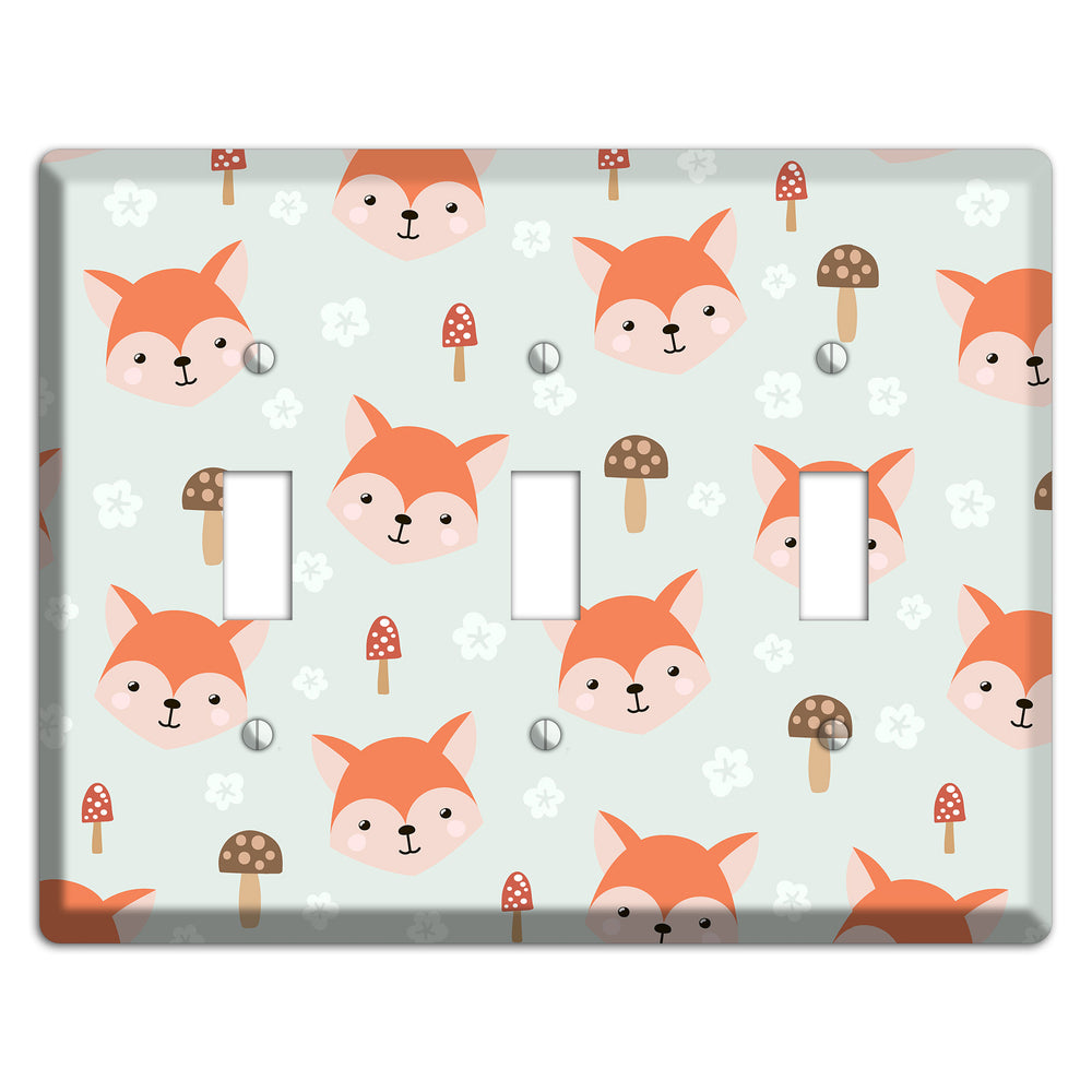 Fox & Fungi Friends 3 Toggle Wallplate