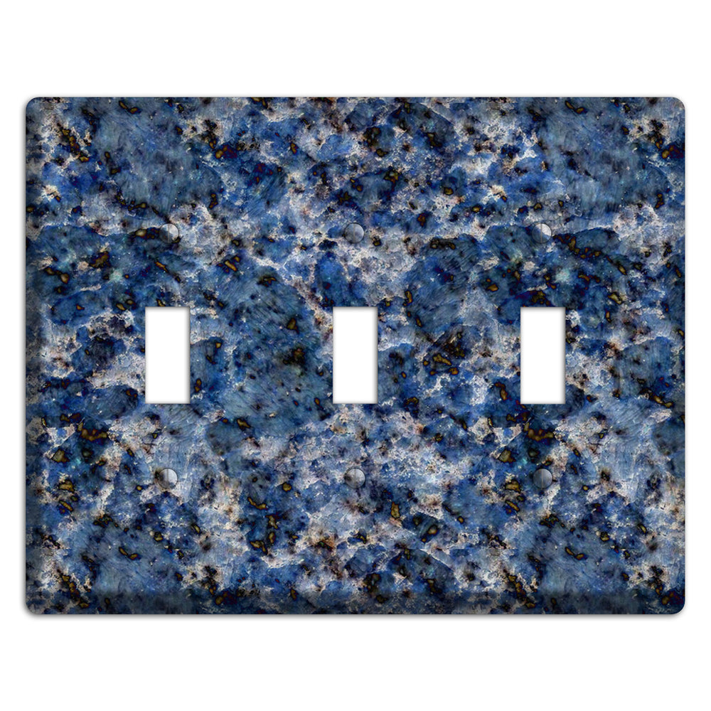 Blue Bahia Granite 3 Toggle Wallplate