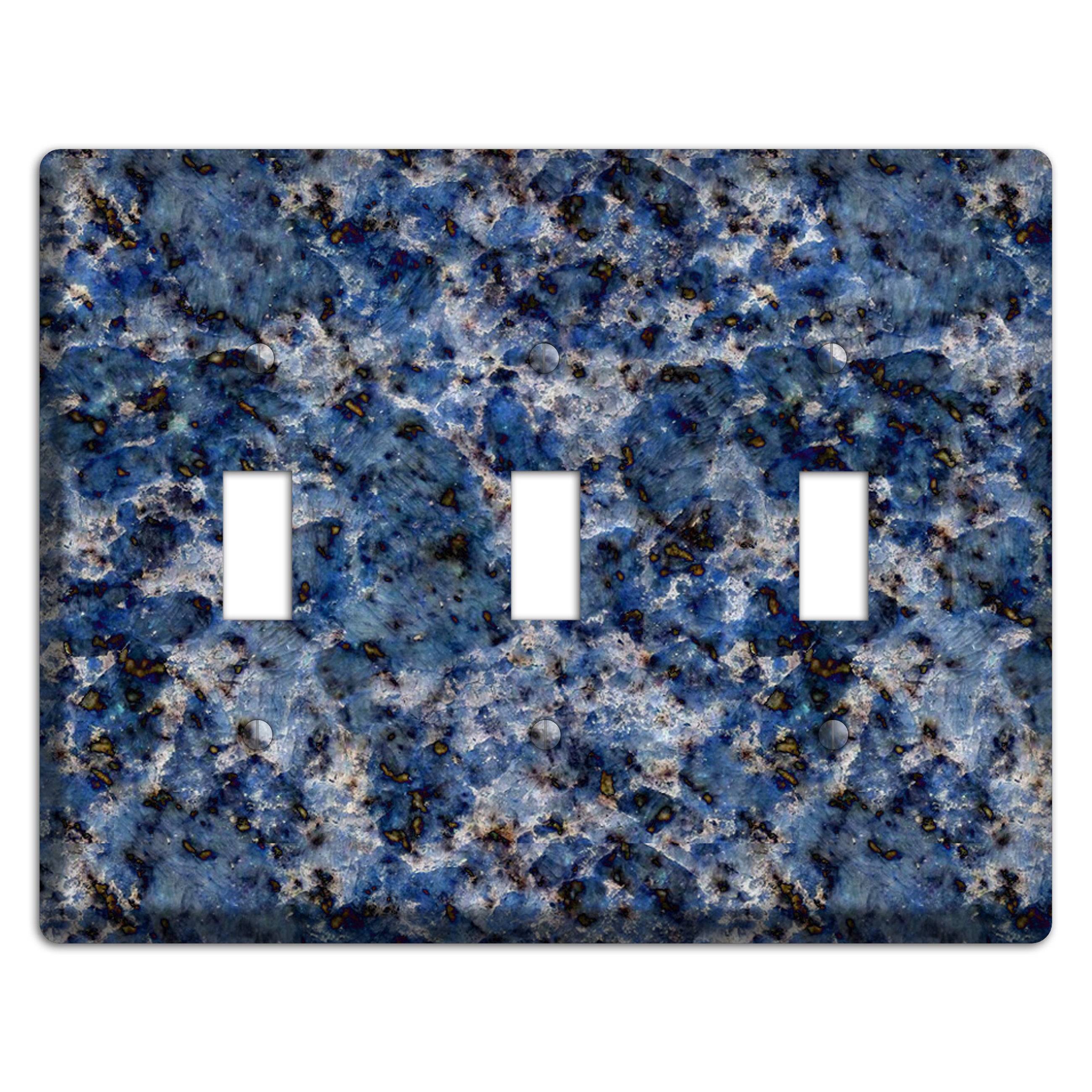 Blue Bahia Granite 3 Toggle Wallplate