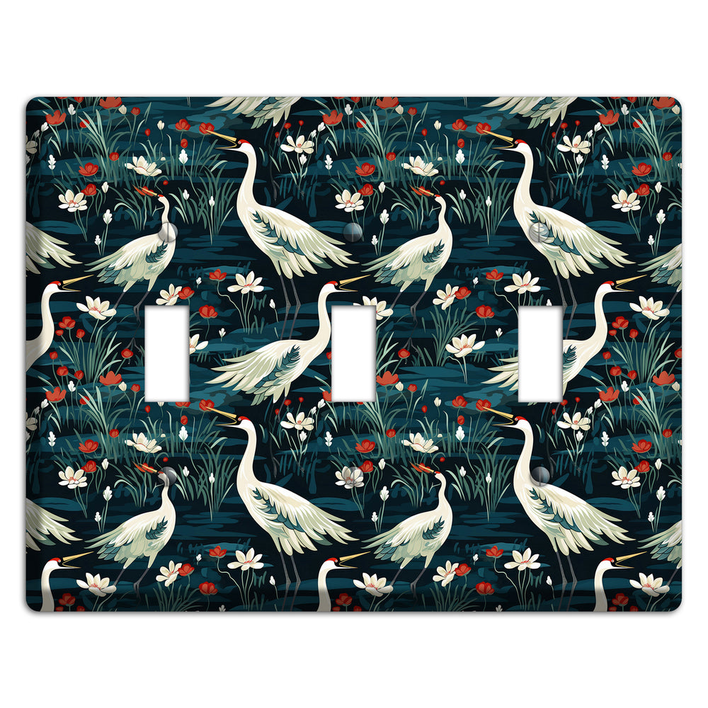 Midnight Lotus Marsh 3 Toggle Wallplate