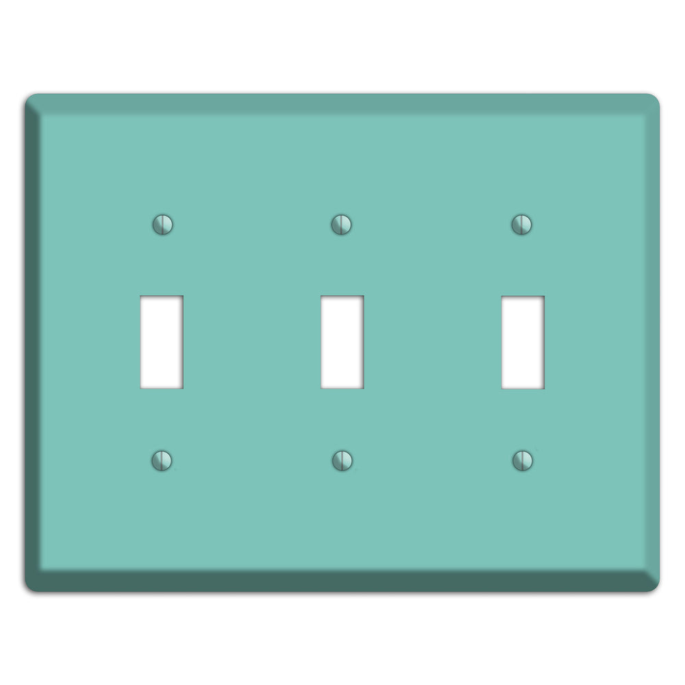 Baxter Seafoam 3 Toggle Wallplate
