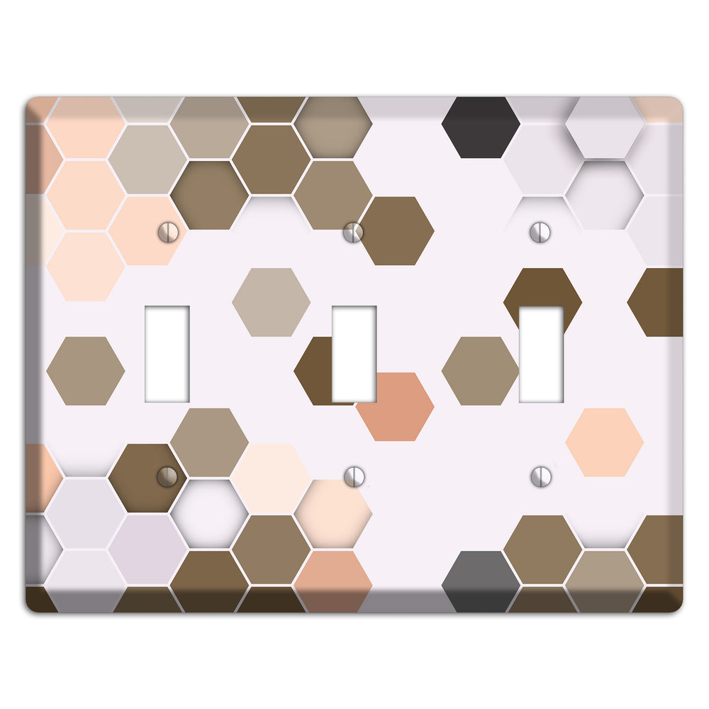 Clay & Terracotta Geometric Tiling 3 Toggle Wallplate