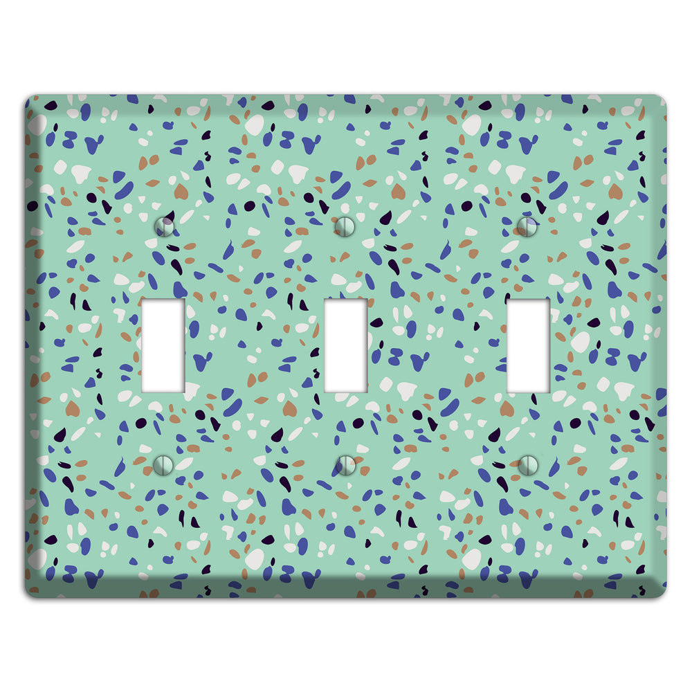 Sea Breeze Confetti 3 Toggle Wallplate