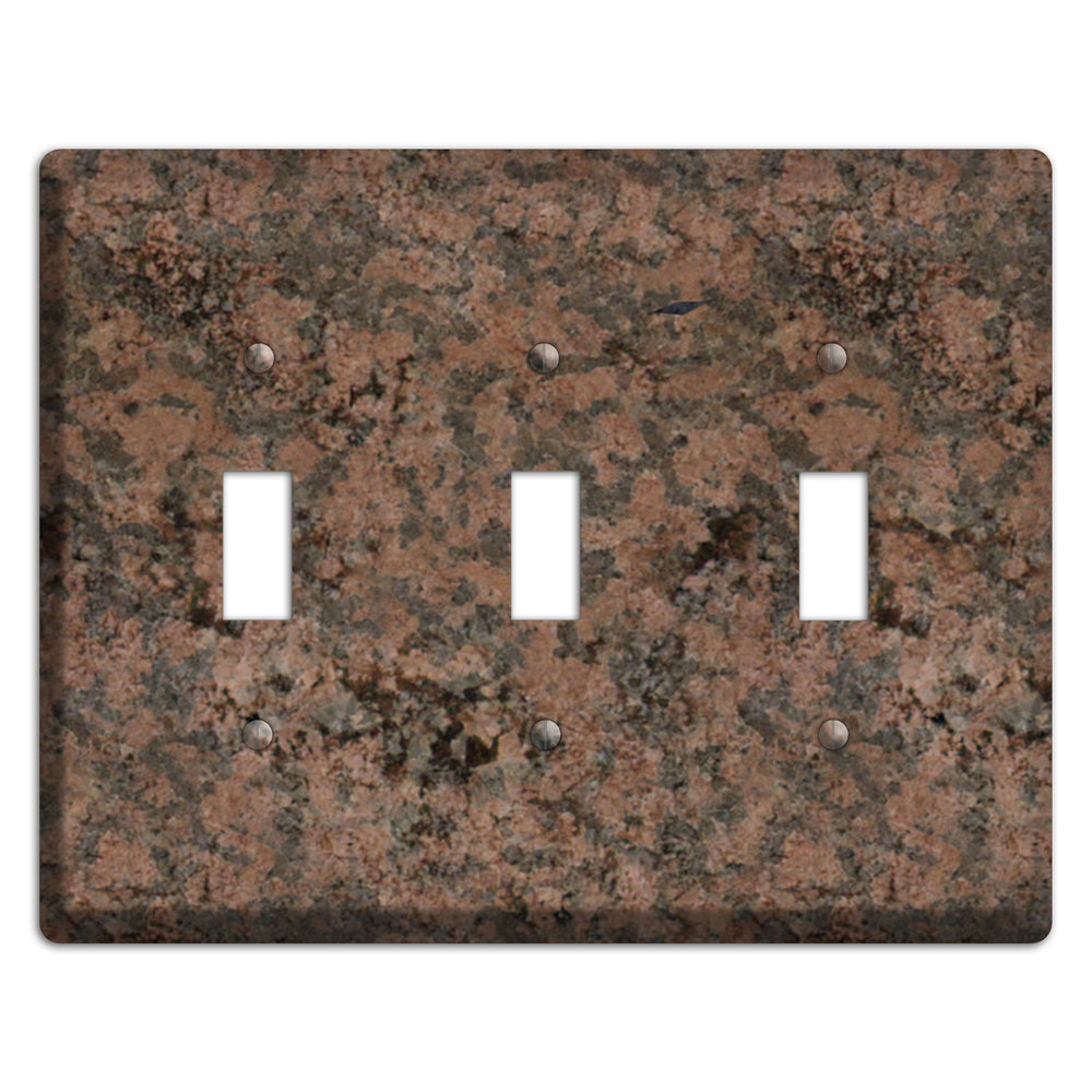 Granite Name: Indian Dakota Granite 3 Toggle Wallplate