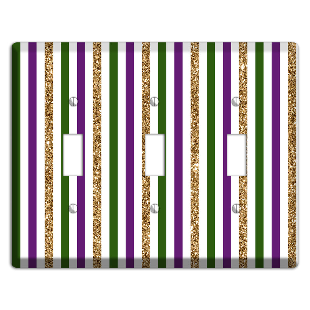Carnival Stripes: Lumi√®re 3 Toggle Wallplate