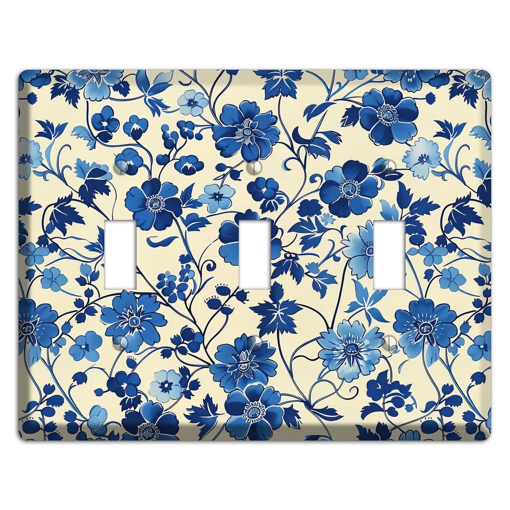 Porcelain Garden Riot 3 Toggle Wallplate