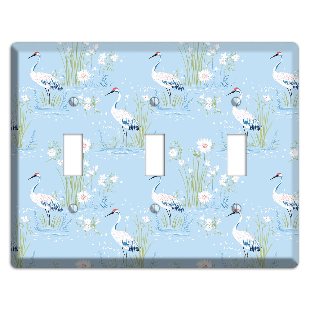 Powder Blue Marsh 3 Toggle Wallplate