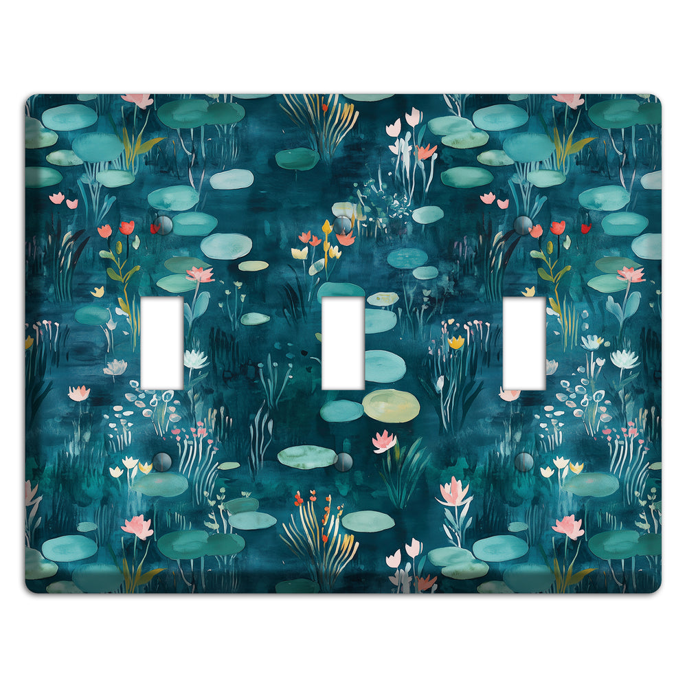 Lily Pond Reverie 3 Toggle Wallplate