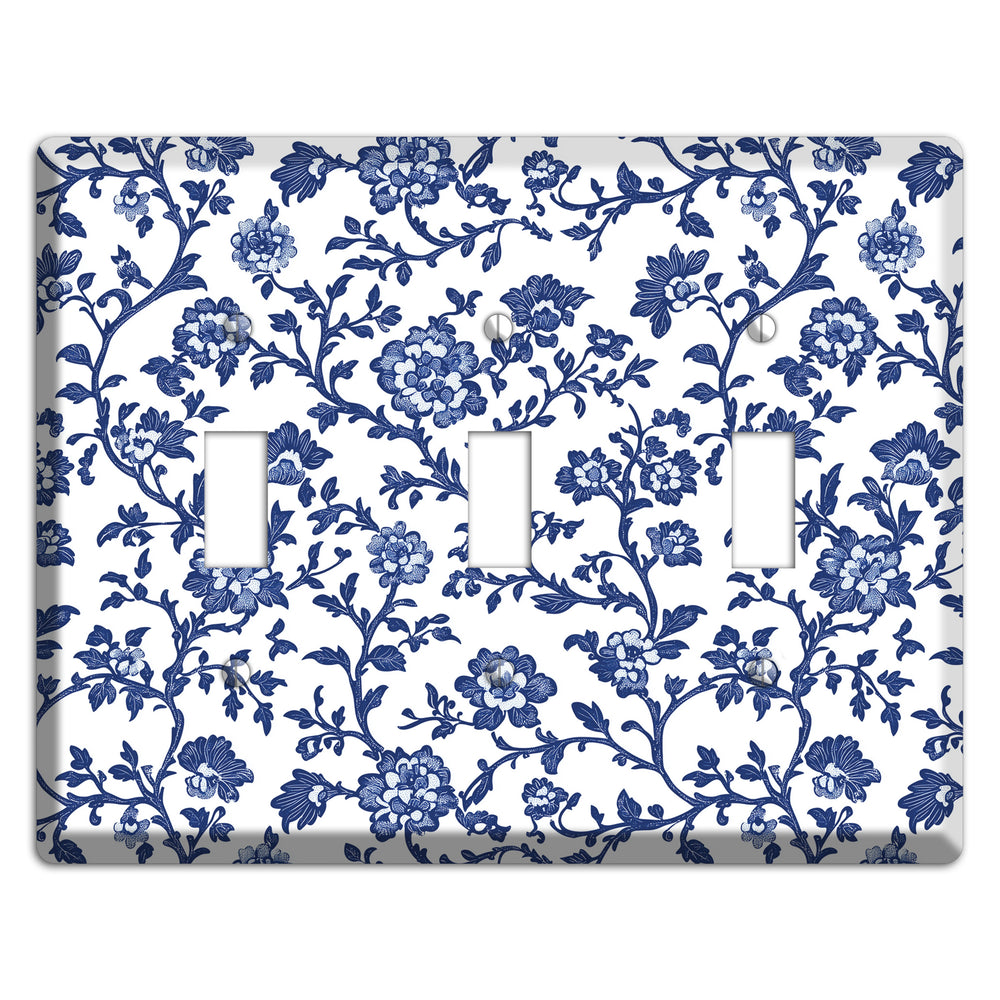 Porcelain Vine Reverie 3 Toggle Wallplate