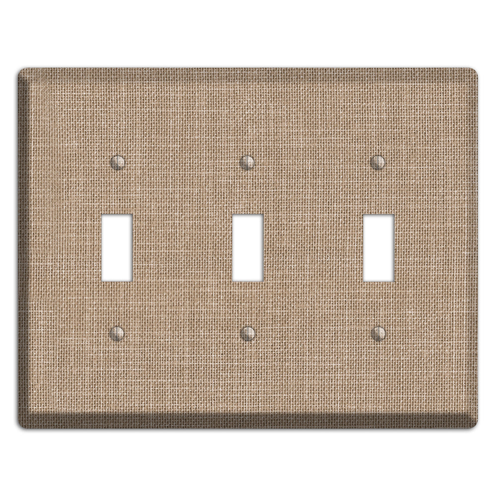 Linen Shore 3 Toggle Wallplate