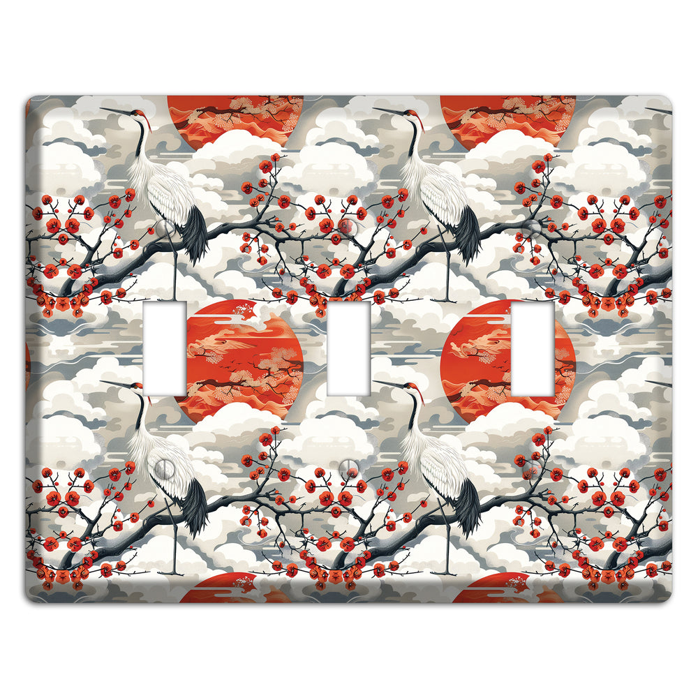 Vermillion Sun Rising 3 Toggle Wallplate