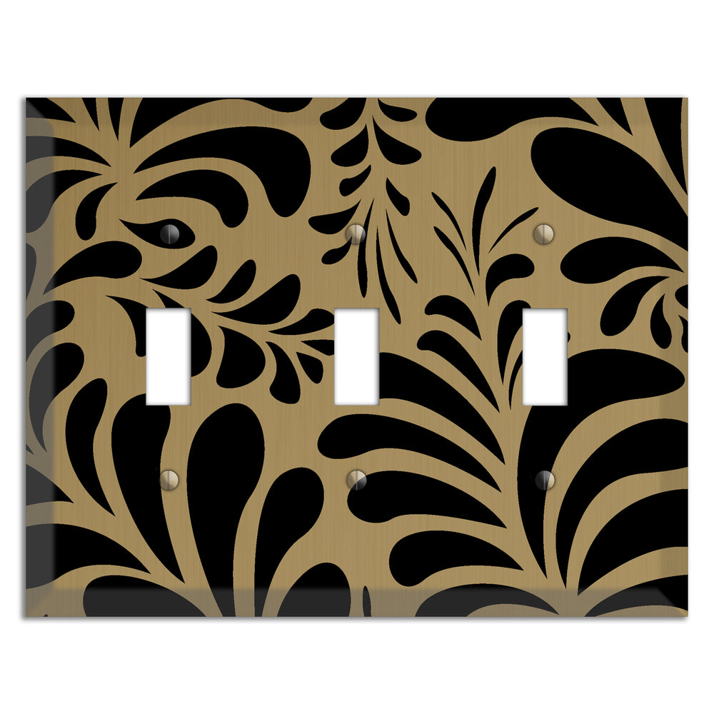 Tower Gold Jungle Fan 3 Toggle Wallplate