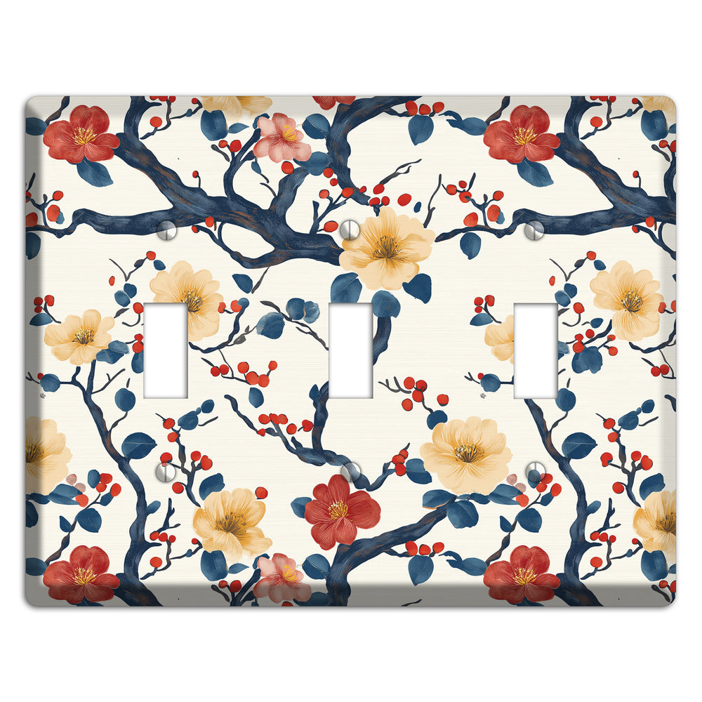 Berry Branch Reverie 3 Toggle Wallplate
