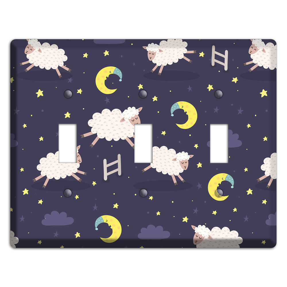 Counting Sheep 3 Toggle Wallplate