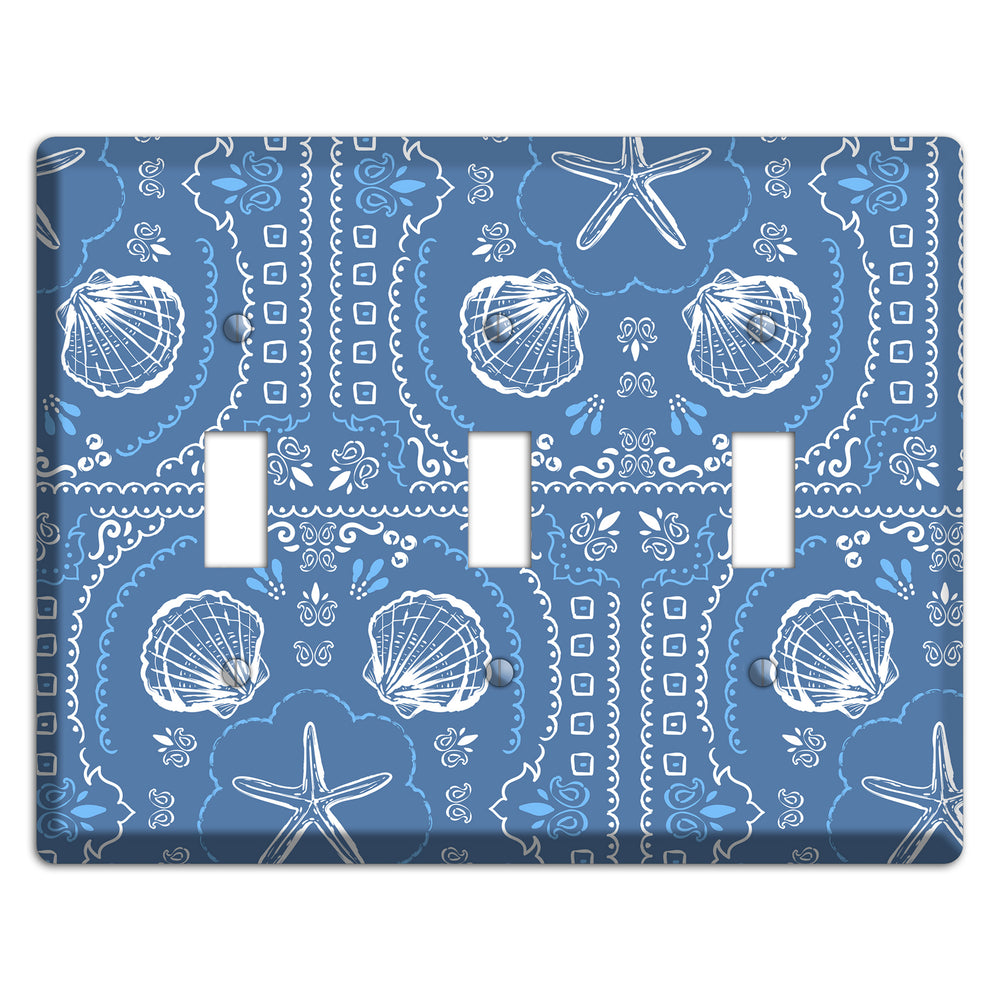 Cerulean Bandana Shore 3 Toggle Wallplate