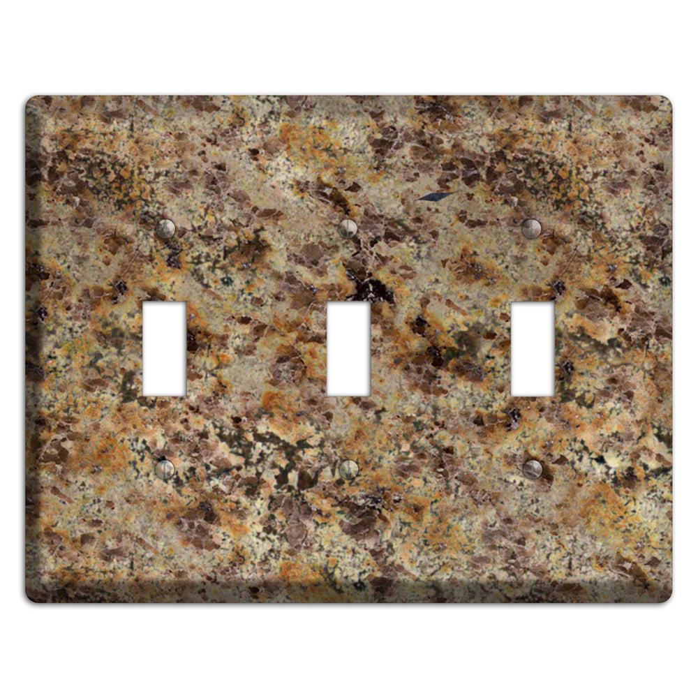 Golden Crystal Granite 3 Toggle Wallplate