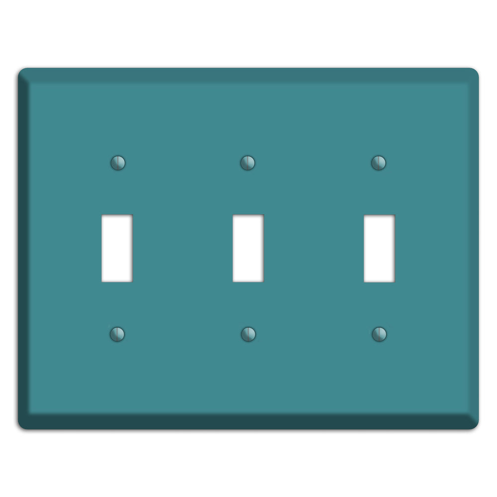 Baxter Turqouise 3 Toggle Wallplate
