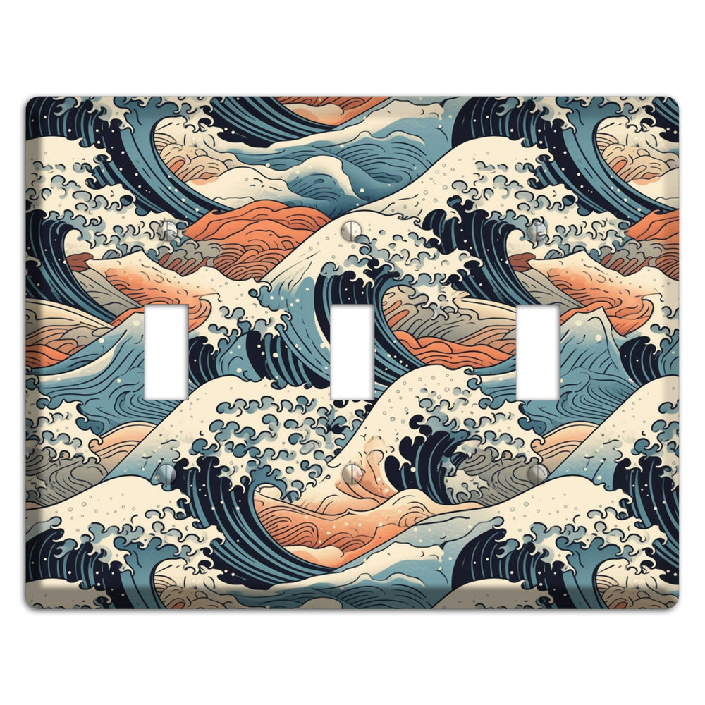 Crashing Tide Scroll 3 Toggle Wallplate