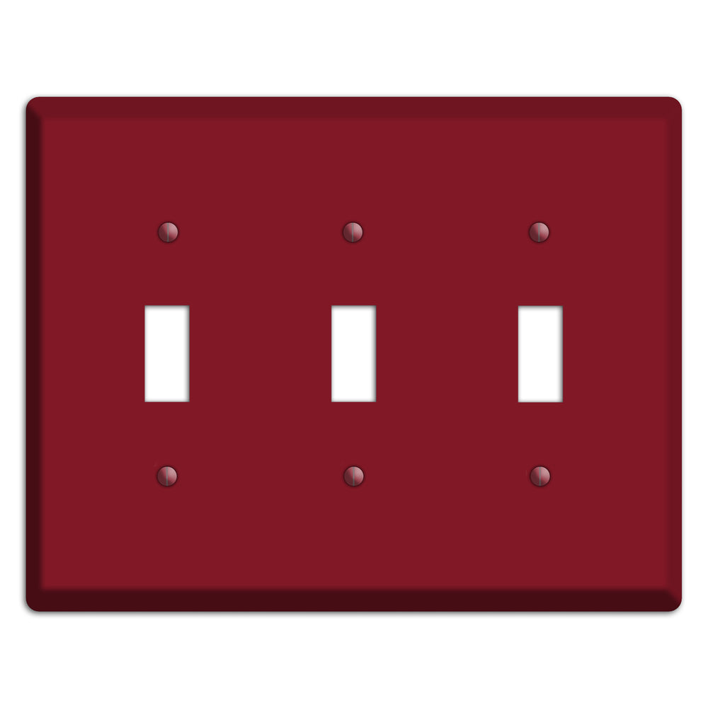 Baxter Burgundy Wine 3 Toggle Wallplate