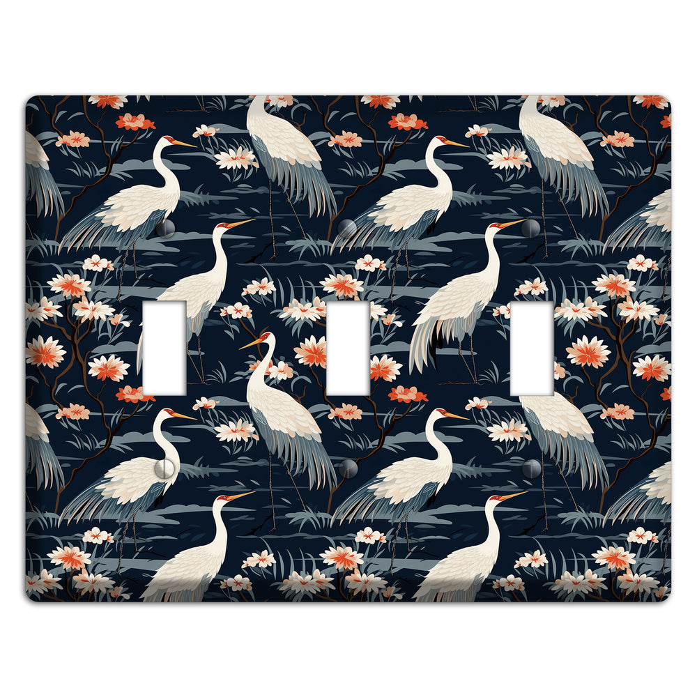 Navy Heron Nocturne 3 Toggle Wallplate