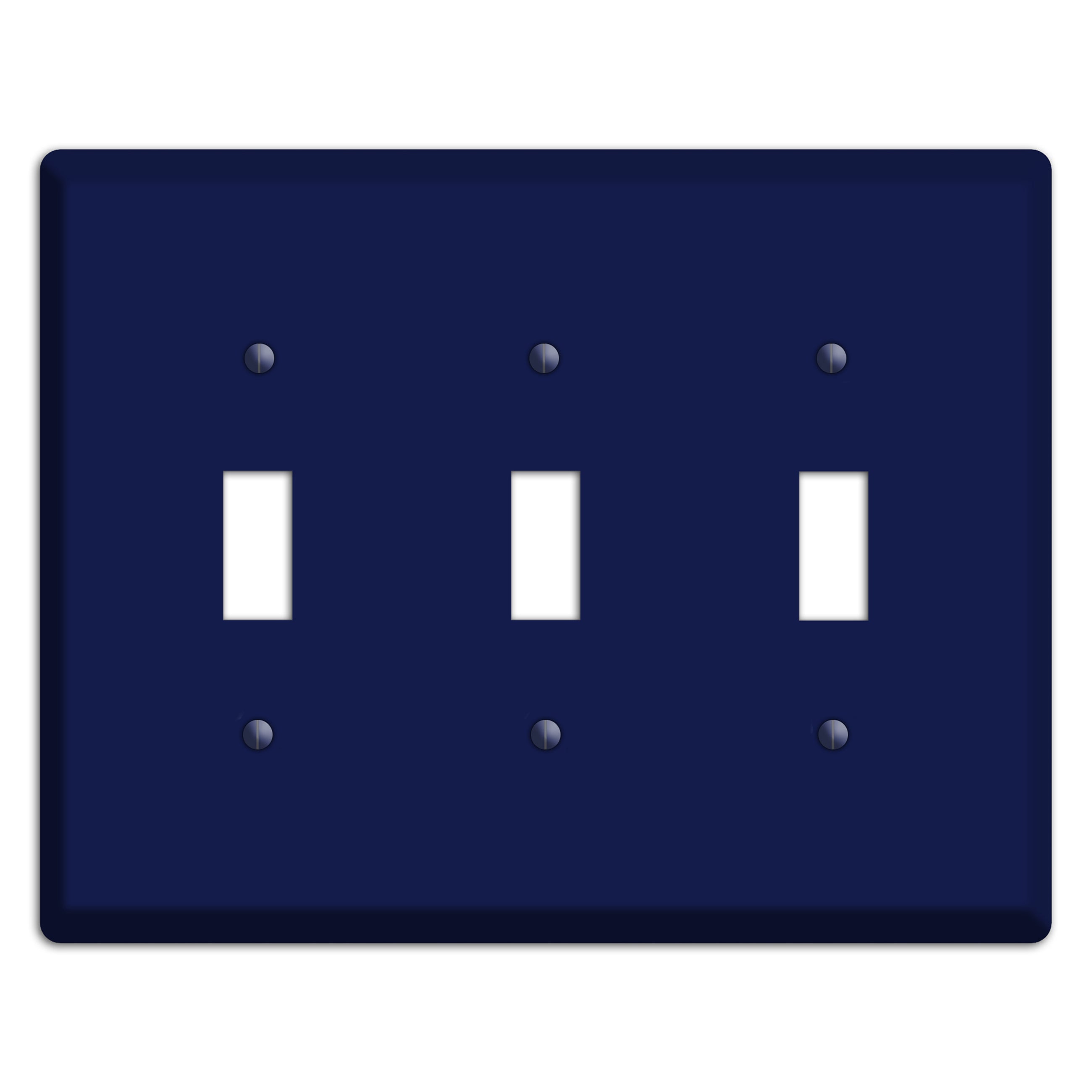 Baxter Midnight Navy Solid 3 Toggle Wallplate
