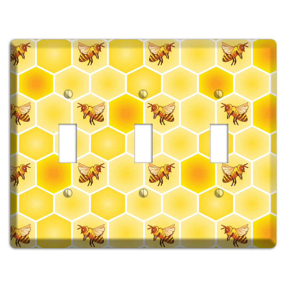 Honeycomb Colony 3 Toggle Wallplate