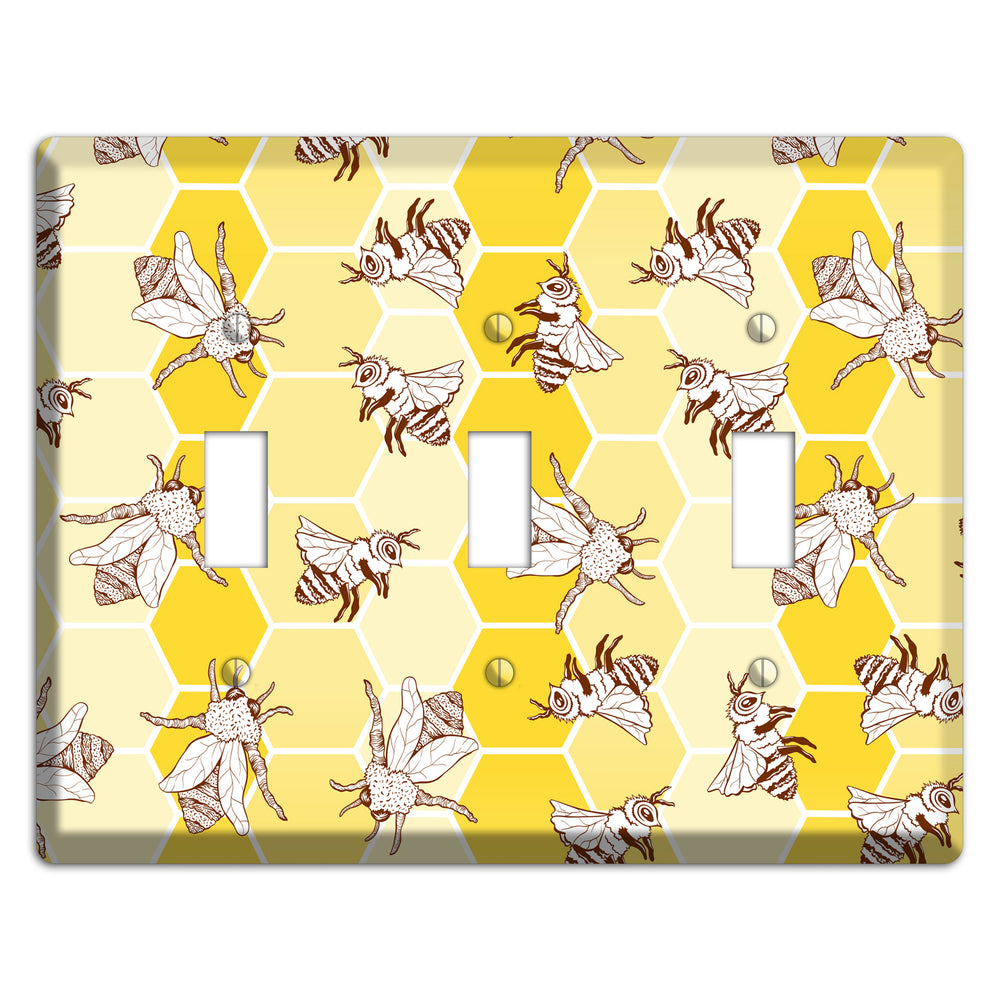 Hive & Wing 3 Toggle Wallplate