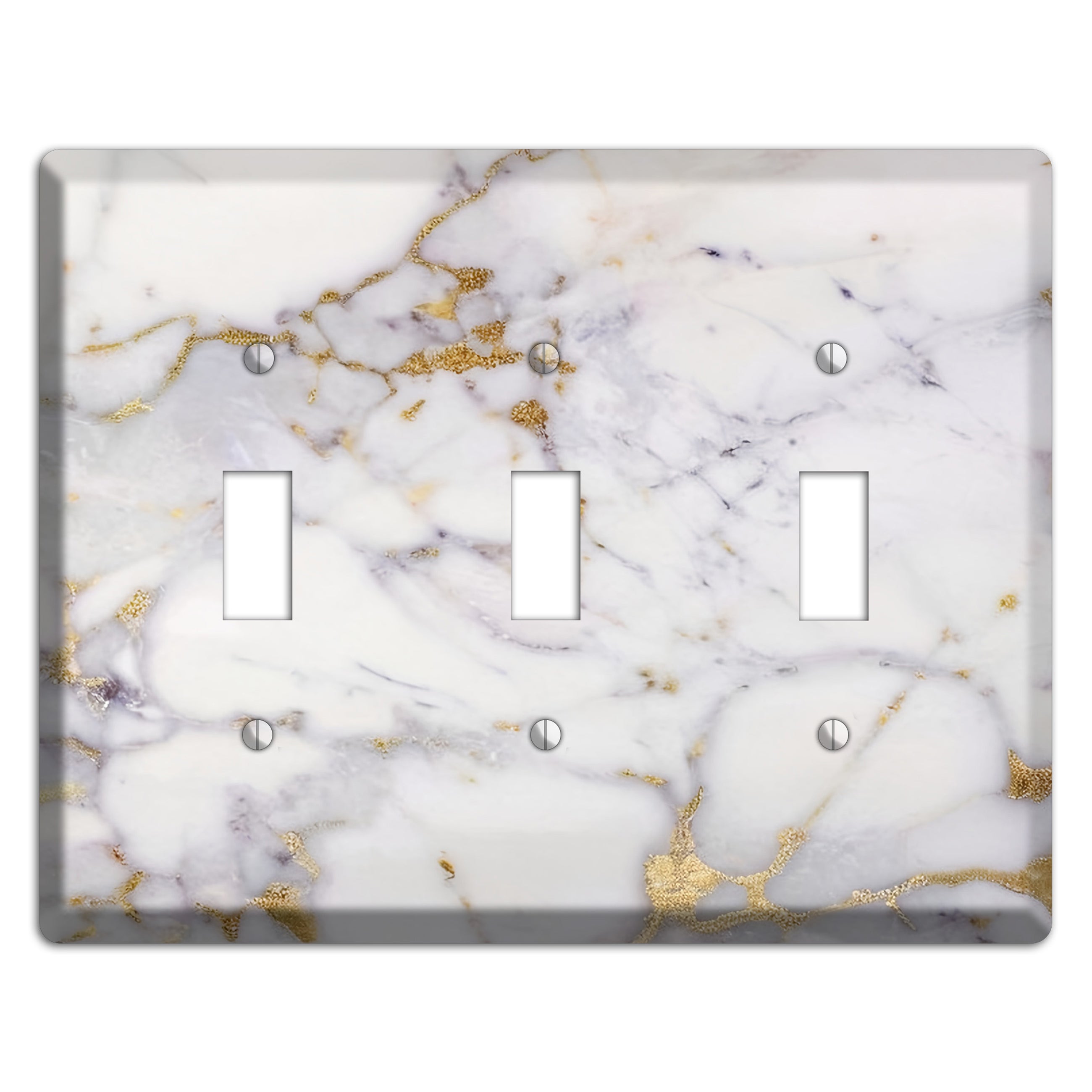 Metallic Bronze Marble 3 Toggle Wallplate