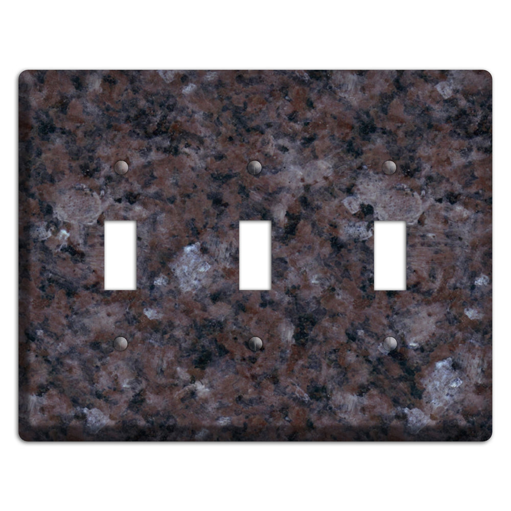 Tan Brown Granite 3 Toggle Wallplate