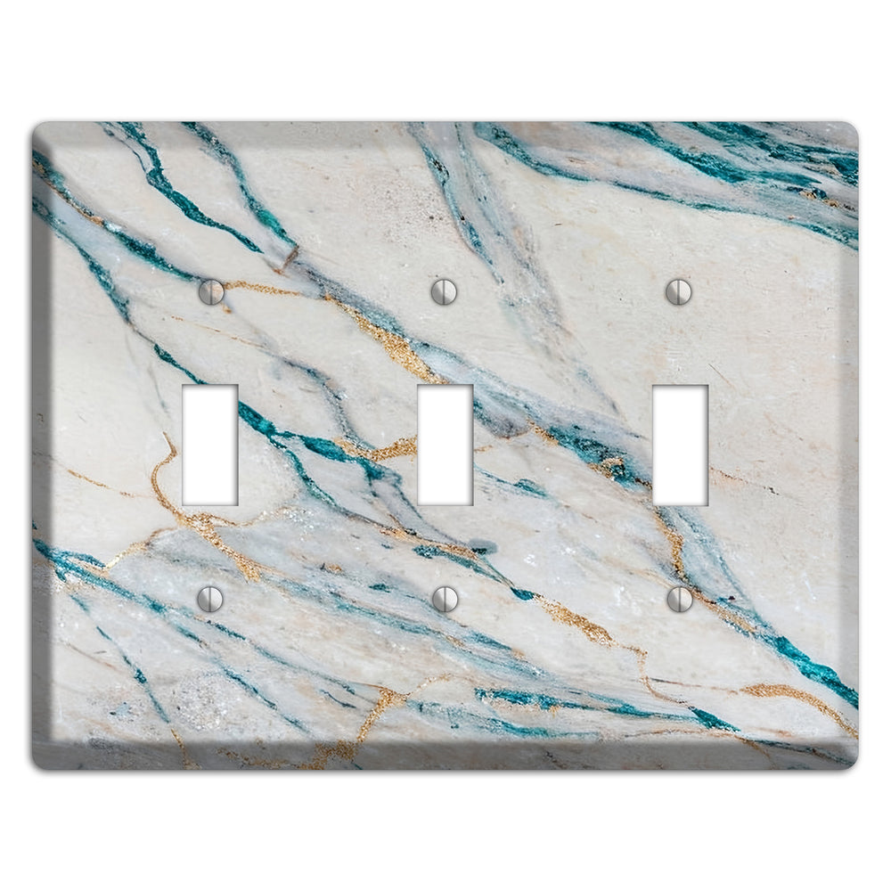 Bondi Blue Marble 3 Toggle Wallplate