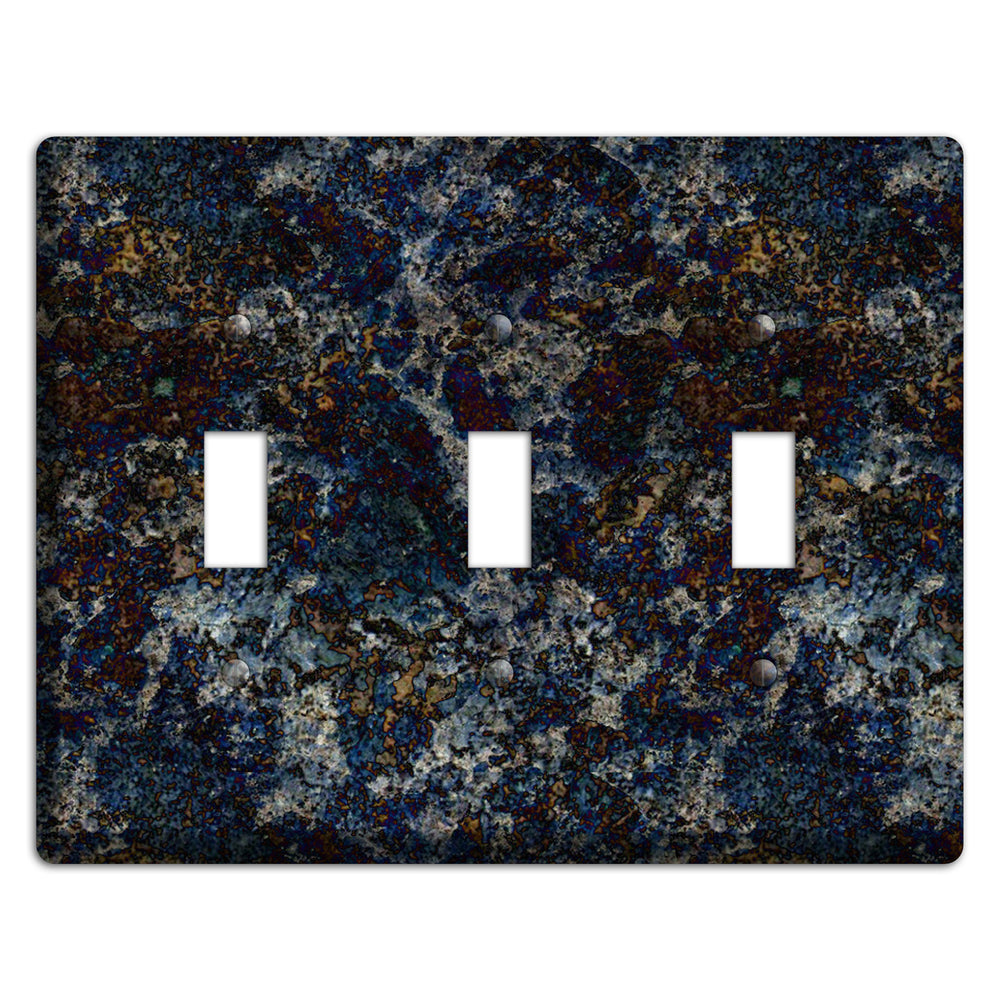Blue Louise Granite 3 Toggle Wallplate