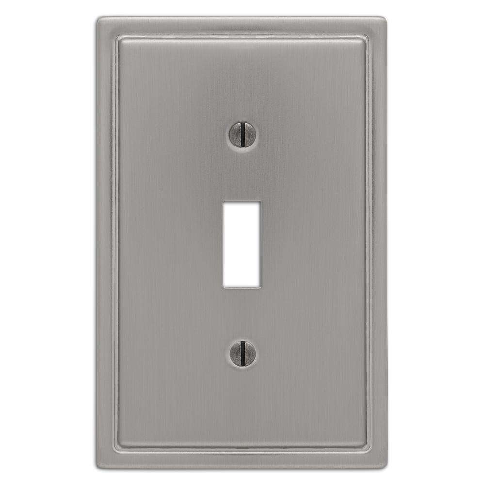 Moderne Brushed Nickel Steel Cover Plates