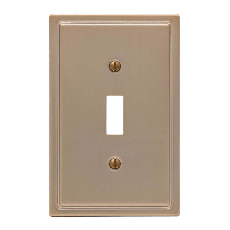 Moderne Brushed Bronze Steel Cover Plates:Wallplatesonline.com