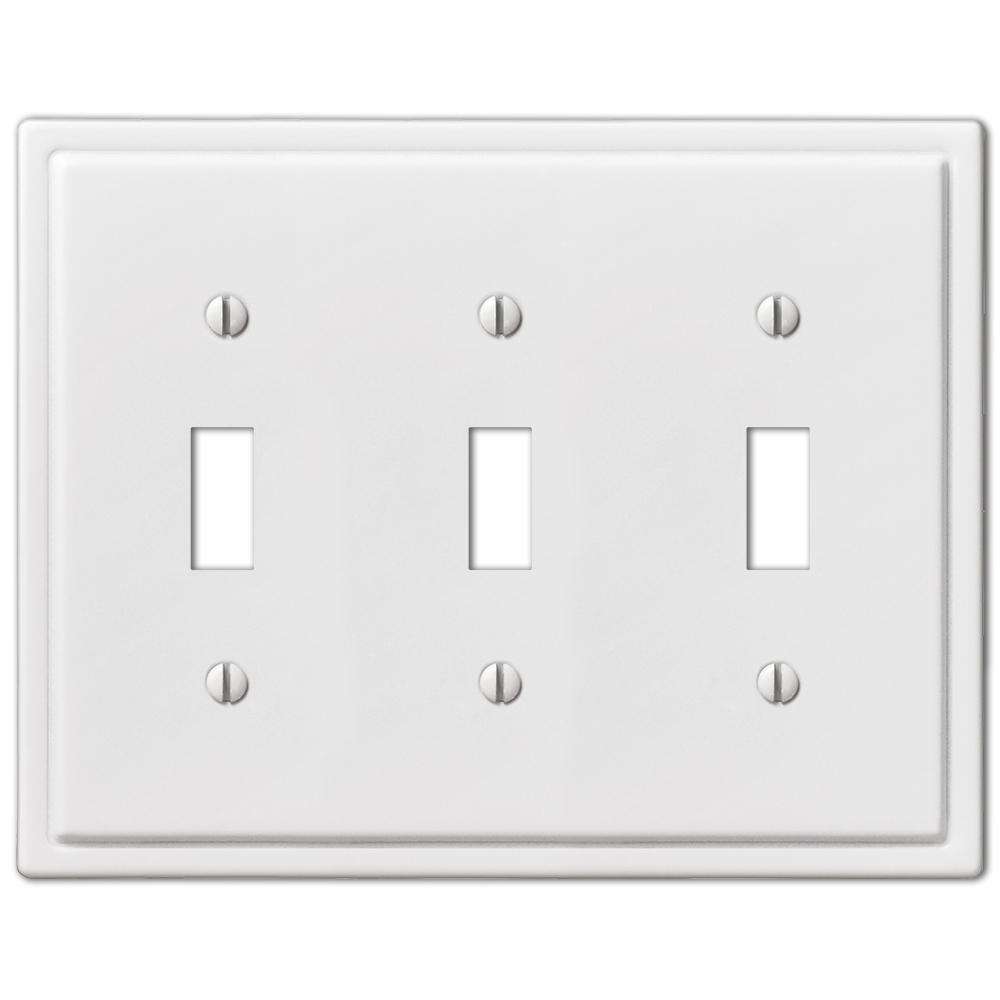 Moderne White Steel Triple Toggle