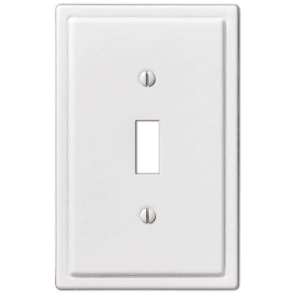 Moderne White Steel Cover Plates