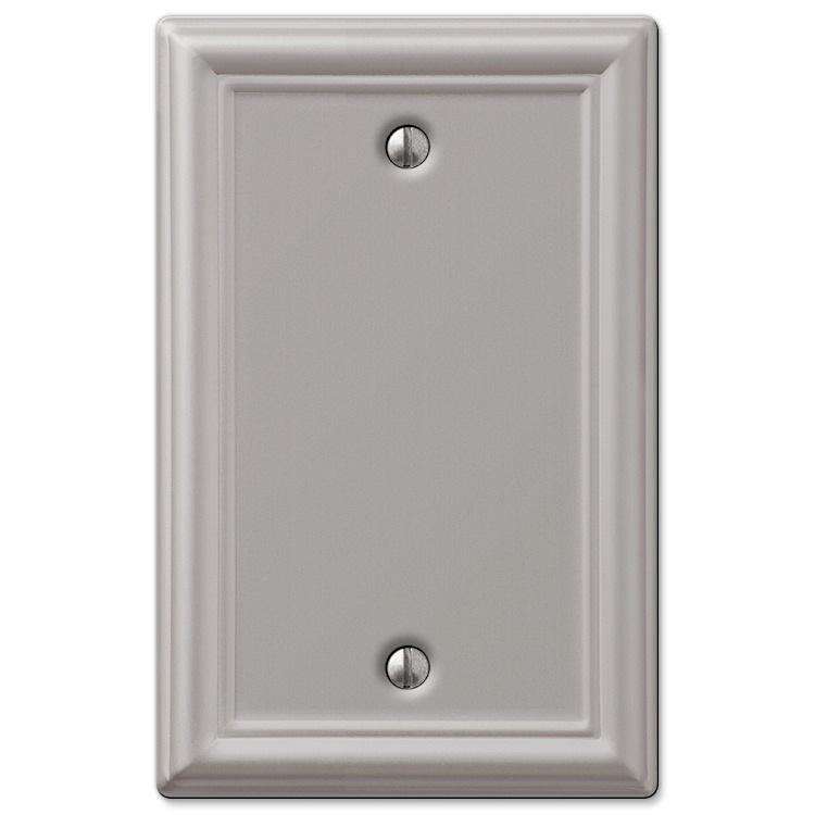 Chelsea Brushed Nickel 1 Blank - Wallplatesonline.com