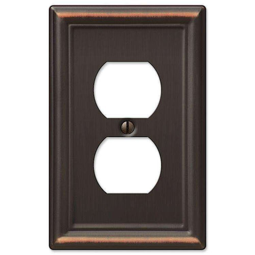 Chelsea Aged Bronze 1 Duplex Outlet - Wallplatesonline.com
