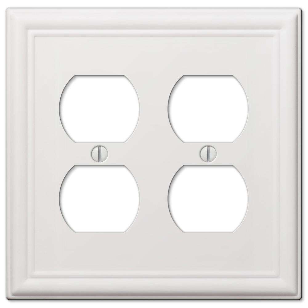 Chelsea White 2 Duplex Outlet - Wallplatesonline.com