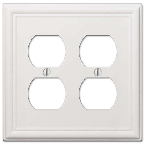 Chelsea White 2 Duplex Outlet - Wallplatesonline.com