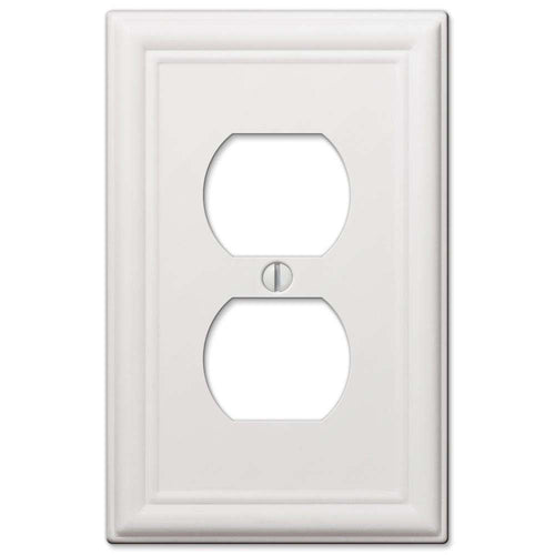 Chelsea White 1 Duplex Outlet - Wallplatesonline.com