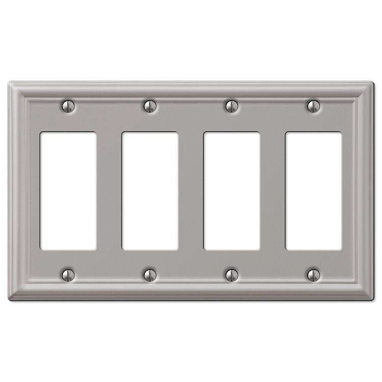 Chelsea Brushed Nickel 4 Rocker (GFI)