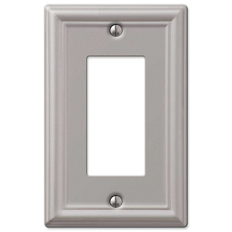 Chelsea Brushed Nickel 1 Rocker (GFI) - Wallplatesonline.com