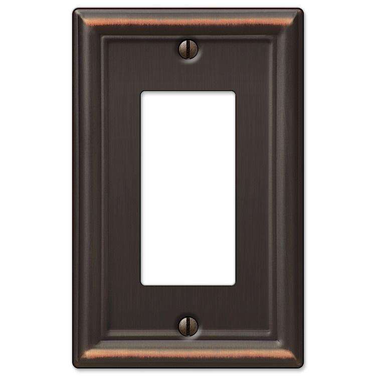 Chelsea Aged Bronze 1 Rocker (GFI) - Wallplatesonline.com