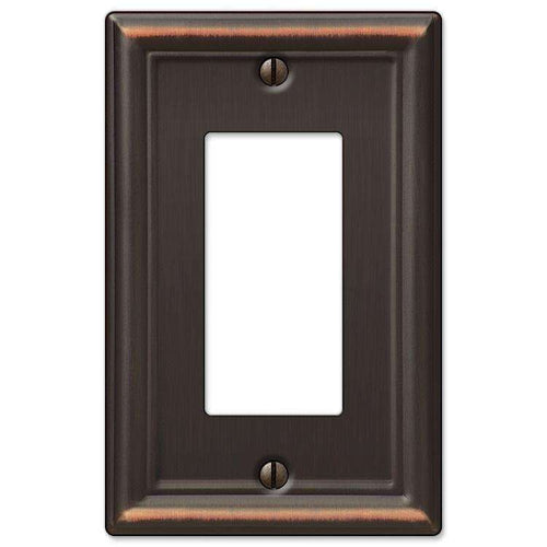 Chelsea Aged Bronze 1 Rocker (GFI) - Wallplatesonline.com