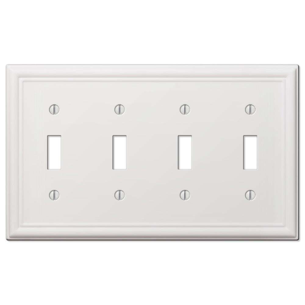 Chelsea White 4 Toggle - Wallplatesonline.com