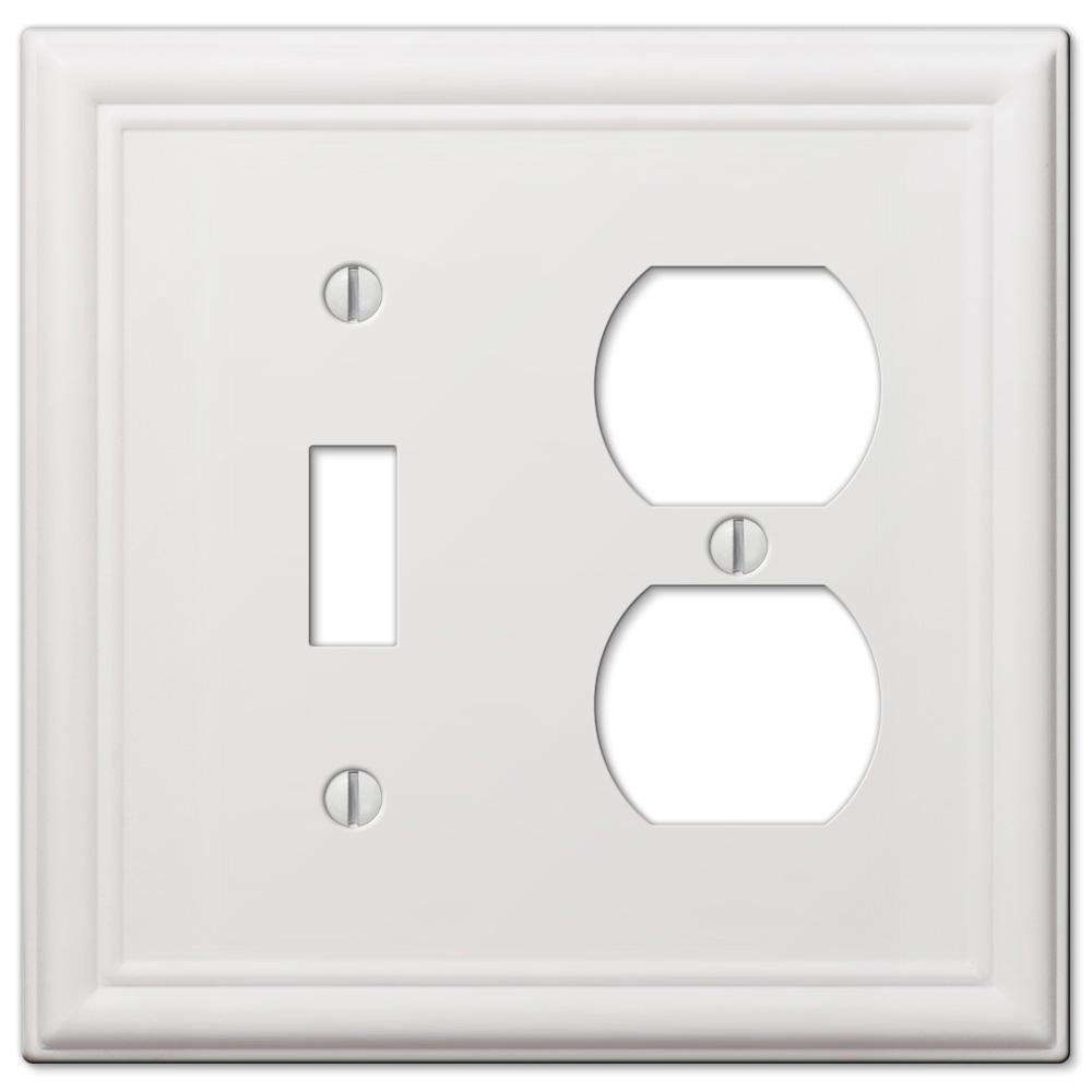 Chelsea White Toggle / Duplex Outlet - Wallplatesonline.com
