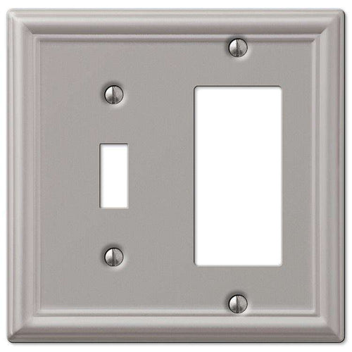 Chelsea Brushed Nickel Toggle / 1 Rocker (GFI) - Wallplatesonline.com