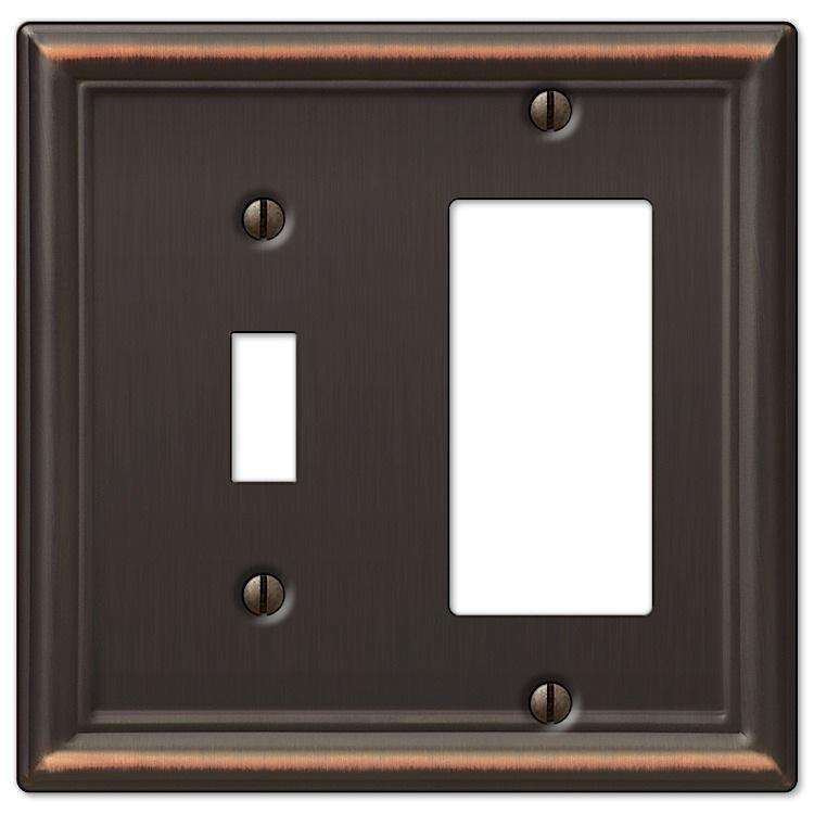 Chelsea Aged Bronze Toggle / 1 Rocker (GFI)