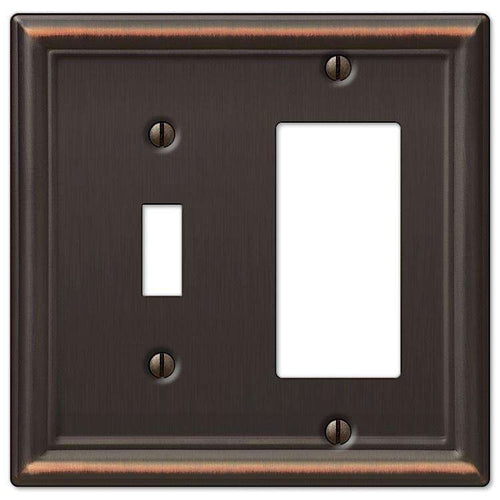 Chelsea Aged Bronze Toggle / 1 Rocker (GFI) - Wallplatesonline.com
